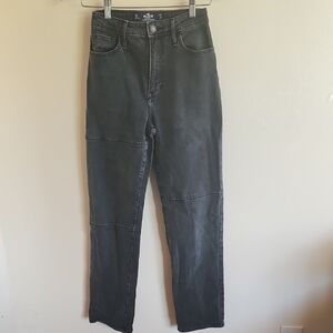 Hollister Ultra High-Rise Dad Jeans, Washed Black, Size W24 L 31